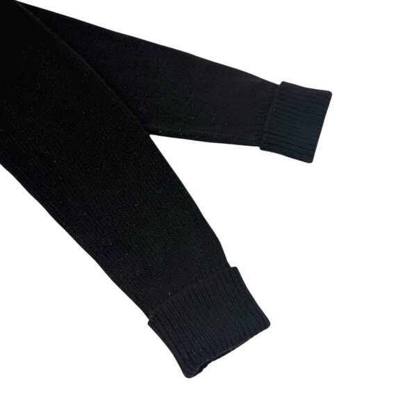 CHANEL Vintage 95A CC Logo Cashmere Knit Sweater Top Camellia Bow Cream [106236] - Picture 9 of 12